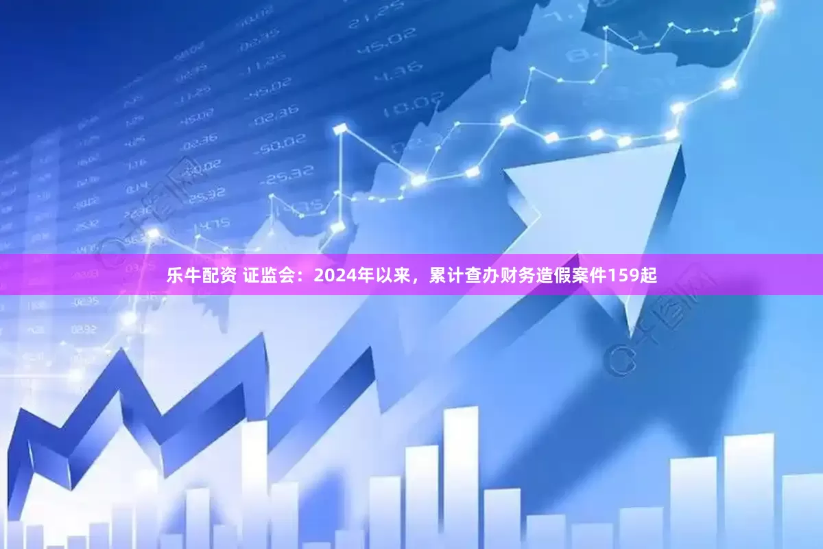 乐牛配资 证监会：2024年以来，累计查办财务造假案件159起